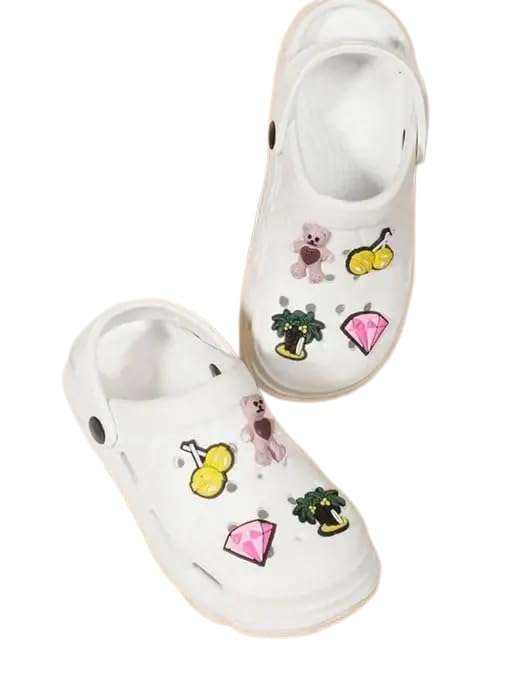Women’s Lightweight Slip-On Clogs with Arch Support_White Clog 6362