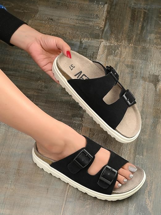 AFROJACK Orginal Leather Sandals | Casual Sliders For Womens (s610)