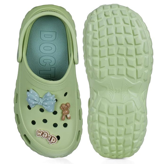 DOCTOR EXTRA SOFT Women's UltraSoft Charms Clogs/Sandals with Adjustable Back Strap for Adult| Comfortable & Light Weight | Stylish & Anti-Skid |Waterproof & Everyday Use Mules for Girls & Ladies D-522